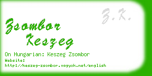 zsombor keszeg business card